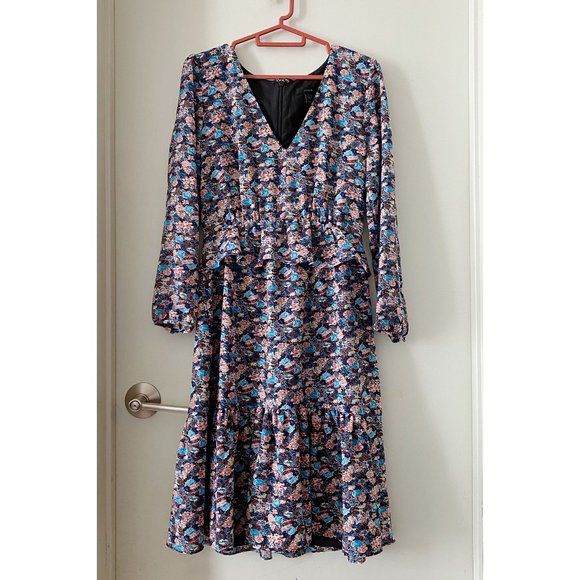 J.Crew Floral Midi Fall Dress NWOT Size 0 - Picture 1 of 5